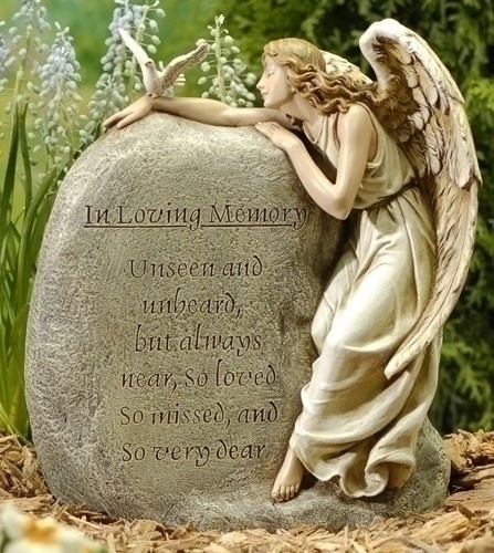 "In Memory" Angel Garden Stone