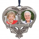"In Loving Memory" Double Photo Pewter Ornament 