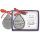"God Saw Her Getting Tired" Tear Shaped Ornament